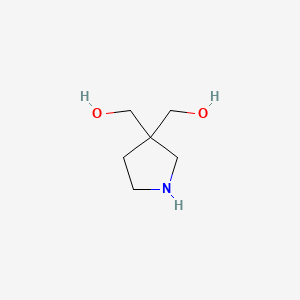 molecular formula C6H13NO2 B3379513 [3-(Hydroxymethyl)pyrrolidin-3-yl]methanol CAS No. 162687-17-4