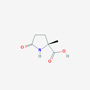 molecular formula C6H9NO3 B3379521 (2R)-2-Methyl-5-oxopyrrolidine-2-carboxylic acid CAS No. 1629052-62-5