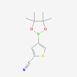 molecular formula C11H14BNO2S B3379546 4-(4,4,5,5-Tetramethyl-1,3,2-dioxaborolan-2-YL)thiophene-2-carbonitrile CAS No. 1642844-61-8