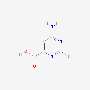 molecular formula C5H4ClN3O2 B3379559 6-Amino-2-chloropyrimidine-4-carboxylic acid CAS No. 16492-29-8