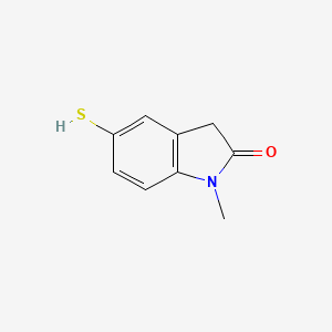 B3379583 1-methyl-5-sulfanyl-2,3-dihydro-1H-indol-2-one CAS No. 166883-22-3