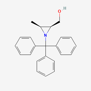 molecular formula C23H23NO B3379591 [(2S,3S)-3-methyl-1-(triphenylmethyl)aziridin-2-yl]methanol CAS No. 167502-57-0