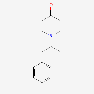 molecular formula C14H19NO B3379603 1-(1-Phenylpropan-2-yl)piperidin-4-one CAS No. 16771-90-7