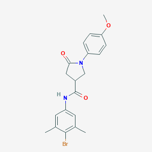molecular formula C20H21BrN2O3 B337961 N-(4-bromo-3,5-dimethylphenyl)-1-(4-methoxyphenyl)-5-oxopyrrolidine-3-carboxamide 