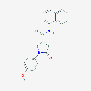 molecular formula C22H20N2O3 B337963 1-(4-methoxyphenyl)-N-(1-naphthyl)-5-oxo-3-pyrrolidinecarboxamide 