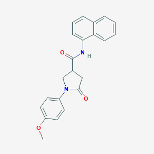 1-(4-methoxyphenyl)-N-(1-naphthyl)-5-oxo-3-pyrrolidinecarboxamide