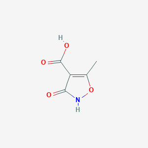 molecular formula C5H5NO4 B3379633 3-Hydroxy-5-methyl-1,2-oxazole-4-carboxylic acid CAS No. 16880-48-1