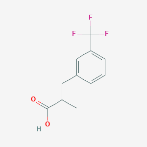 molecular formula C11H11F3O2 B3379634 2-Methyl-3-[3-(trifluoromethyl)phenyl]propanoic acid CAS No. 168833-79-2