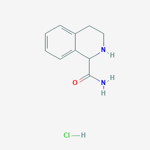 molecular formula C10H13ClN2O B3379653 1,2,3,4-Tetrahydroisoquinoline-1-carboxamide hydrochloride CAS No. 16945-73-6