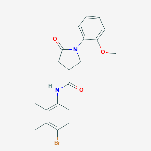 molecular formula C20H21BrN2O3 B337966 N-(4-bromo-2,3-dimethylphenyl)-1-(2-methoxyphenyl)-5-oxopyrrolidine-3-carboxamide 