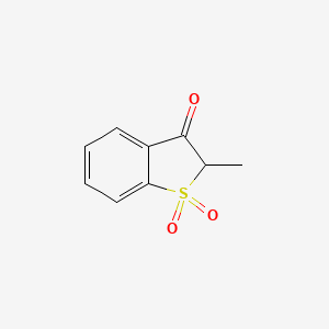 molecular formula C9H8O3S B3379661 2-methylbenzo[b]thiophen-3(2H)-one 1,1-dioxide CAS No. 16957-79-2