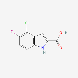 molecular formula C9H5ClFNO2 B3379662 4-chloro-5-fluoro-1H-indole-2-carboxylic acid CAS No. 169674-08-2
