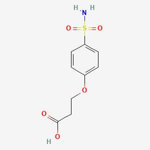 molecular formula C9H11NO5S B3379683 3-(4-Sulfamoylphenoxy)propanoic acid CAS No. 17071-01-1