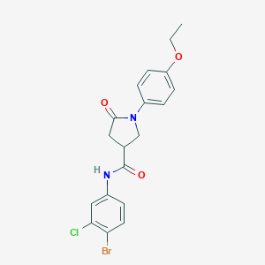 molecular formula C19H18BrClN2O3 B337976 N-(4-bromo-3-chlorophenyl)-1-(4-ethoxyphenyl)-5-oxopyrrolidine-3-carboxamide 