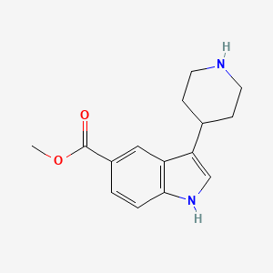 molecular formula C15H18N2O2 B3379769 methyl 3-(piperidin-4-yl)-1H-indole-5-carboxylate CAS No. 173150-62-4