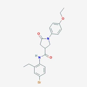 molecular formula C21H23BrN2O3 B337977 N-(4-bromo-2-ethylphenyl)-1-(4-ethoxyphenyl)-5-oxopyrrolidine-3-carboxamide 