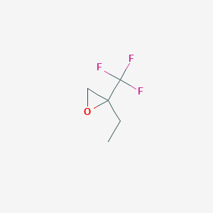 molecular formula C5H7F3O B3379818 2-Ethyl-2-(trifluoromethyl)oxirane CAS No. 1763-34-4