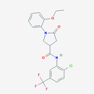 molecular formula C20H18ClF3N2O3 B337988 N-[2-chloro-5-(trifluoromethyl)phenyl]-1-(2-ethoxyphenyl)-5-oxopyrrolidine-3-carboxamide 