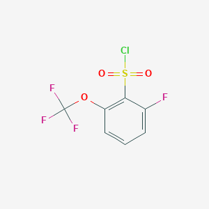 molecular formula C7H3ClF4O3S B3379885 2-Fluoro-6-(trifluoromethoxy)benzene-1-sulfonyl chloride CAS No. 178049-87-1