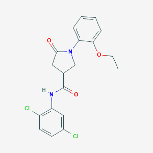 molecular formula C19H18Cl2N2O3 B337989 N-(2,5-dichlorophenyl)-1-(2-ethoxyphenyl)-5-oxo-3-pyrrolidinecarboxamide 