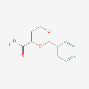 molecular formula C11H12O4 B3379912 2-Phenyl-1,3-dioxane-4-carboxylic acid CAS No. 178680-96-1