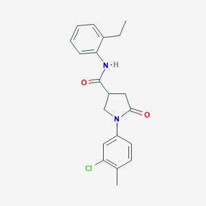 molecular formula C20H21ClN2O2 B337993 1-(3-chloro-4-methylphenyl)-N-(2-ethylphenyl)-5-oxopyrrolidine-3-carboxamide 