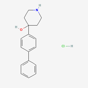 molecular formula C17H20ClNO B3379952 4-([1,1'-Biphenyl]-4-yl)piperidin-4-ol hydrochloride CAS No. 1795188-98-5