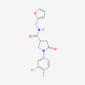 1-(3-chloro-4-methylphenyl)-N-(furan-2-ylmethyl)-5-oxopyrrolidine-3-carboxamide