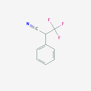molecular formula C9H6F3N B3379970 3,3,3-Trifluoro-2-phenylpropanenitrile CAS No. 180068-30-8