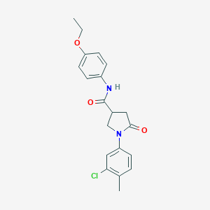 molecular formula C20H21ClN2O3 B337998 1-(3-chloro-4-methylphenyl)-N-(4-ethoxyphenyl)-5-oxopyrrolidine-3-carboxamide 