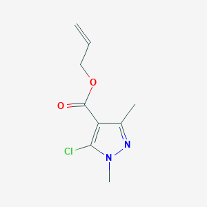 molecular formula C9H11ClN2O2 B3379988 prop-2-en-1-yl 5-chloro-1,3-dimethyl-1H-pyrazole-4-carboxylate CAS No. 1803580-74-6