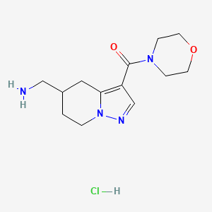 molecular formula C13H21ClN4O2 B3379997 [3-(morpholine-4-carbonyl)-4H,5H,6H,7H-pyrazolo[1,5-a]pyridin-5-yl]methanamine dihydrochloride CAS No. 1803585-42-3