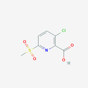 molecular formula C7H6ClNO4S B3380018 3-Chloro-6-methanesulfonylpyridine-2-carboxylic acid CAS No. 1803604-44-5