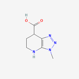 molecular formula C7H10N4O2 B3380035 3-methyl-3H,4H,5H,6H,7H-[1,2,3]triazolo[4,5-b]pyridine-7-carboxylic acid CAS No. 1803611-98-4