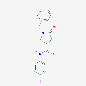 molecular formula C18H17IN2O2 B338004 1-benzyl-N-(4-iodophenyl)-5-oxopyrrolidine-3-carboxamide 