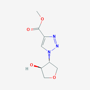 molecular formula C8H11N3O4 B3380048 Rac-methyl 1-[(3R,4S)-4-hydroxyoxolan-3-yl]-1H-1,2,3-triazole-4-carboxylate CAS No. 1807891-13-9