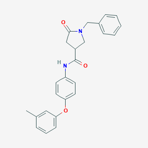molecular formula C25H24N2O3 B338005 1-benzyl-N-[4-(3-methylphenoxy)phenyl]-5-oxopyrrolidine-3-carboxamide 