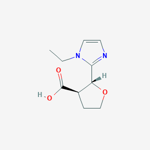 molecular formula C10H14N2O3 B3380057 (2R,3R)-2-(1-ethyl-1H-imidazol-2-yl)oxolane-3-carboxylic acid CAS No. 1807920-07-5