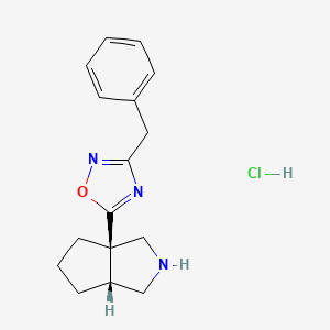 molecular formula C16H20ClN3O B3380063 Rac-5-[(3aR,6aR)-octahydrocyclopenta[c]pyrrol-3a-yl]-3-benzyl-1,2,4-oxadiazole hydrochloride CAS No. 1807937-76-3