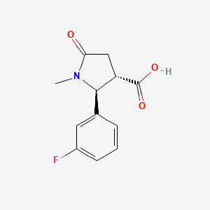 (2S,3S)-2-(3-fluorophenyl)-1-methyl-5-oxopyrrolidine-3-carboxylic acid