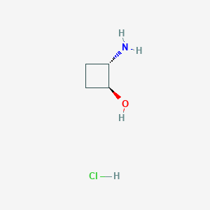 molecular formula C4H10ClNO B3380093 盐酸反式-2-氨基环丁醇 CAS No. 1820572-14-2