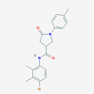 molecular formula C20H21BrN2O2 B338010 N-(4-bromo-2,3-dimethylphenyl)-1-(4-methylphenyl)-5-oxopyrrolidine-3-carboxamide 