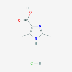 molecular formula C6H9ClN2O2 B3380104 2,5-dimethyl-1H-imidazole-4-carboxylic acid hydrochloride CAS No. 1820684-42-1