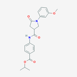 Isopropyl 4-({[1-(3-methoxyphenyl)-5-oxo-3-pyrrolidinyl]carbonyl}amino)benzoate