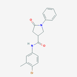 molecular formula C18H17BrN2O2 B338015 N-(4-bromo-3-methylphenyl)-5-oxo-1-phenylpyrrolidine-3-carboxamide 