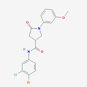 molecular formula C18H16BrClN2O3 B338020 N-(4-bromo-3-chlorophenyl)-1-(3-methoxyphenyl)-5-oxopyrrolidine-3-carboxamide 