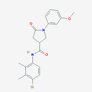 molecular formula C20H21BrN2O3 B338021 N-(4-bromo-2,3-dimethylphenyl)-1-(3-methoxyphenyl)-5-oxopyrrolidine-3-carboxamide 