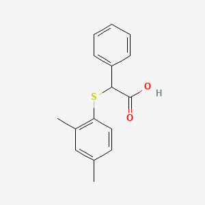 molecular formula C16H16O2S B3380236 2-[(2,4-Dimethylphenyl)sulfanyl]-2-phenylacetic acid CAS No. 18626-51-2