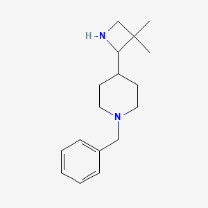 molecular formula C17H26N2 B3380249 1-Benzyl-4-(3,3-dimethylazetidin-2-yl)piperidine CAS No. 1864013-98-8