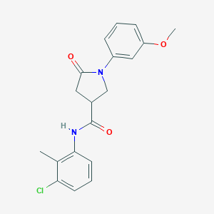 molecular formula C19H19ClN2O3 B338025 N-(3-chloro-2-methylphenyl)-1-(3-methoxyphenyl)-5-oxopyrrolidine-3-carboxamide 